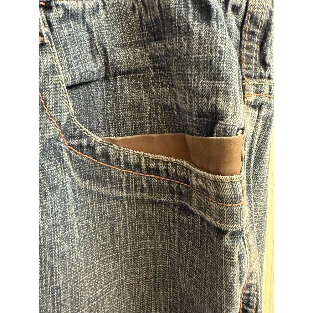 5ive Jungle Jeans Mens 36 Blue Denim. Jungle‎ Walk Of Life. Y2k. Leather Rare